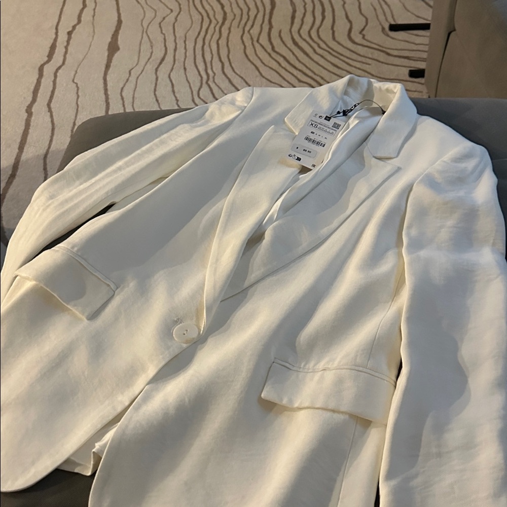 ZARA White Blazer *NWT* - Picture 4 of 5
